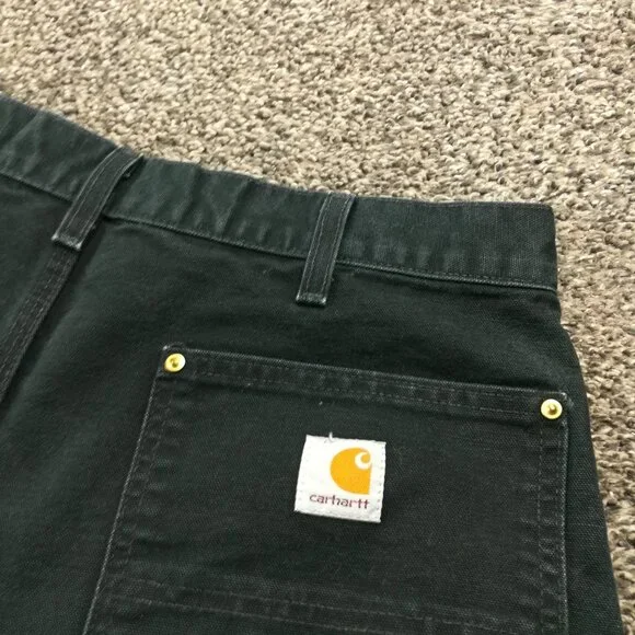 Vintage Carhartt Carpenter Double Knee Work Pants 32x30 B01 BLK